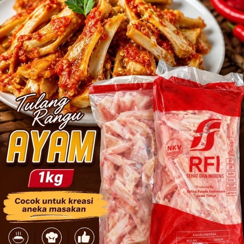 Tulang rangu ayam 1kg tulang muda ayam