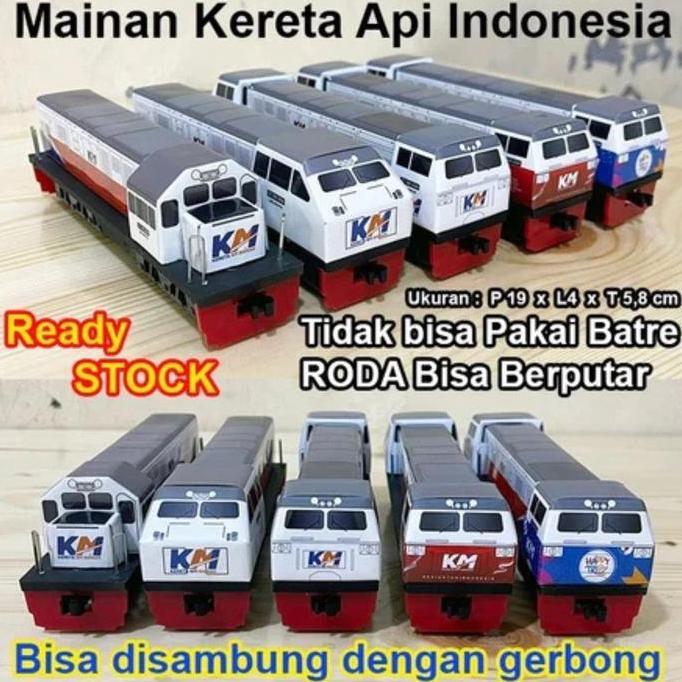 Miniatur KAI LOKOMOTIF INDONESIA Kereta - Mainan Kereta api CC201 dan CC206 Indonesia full lampu ser