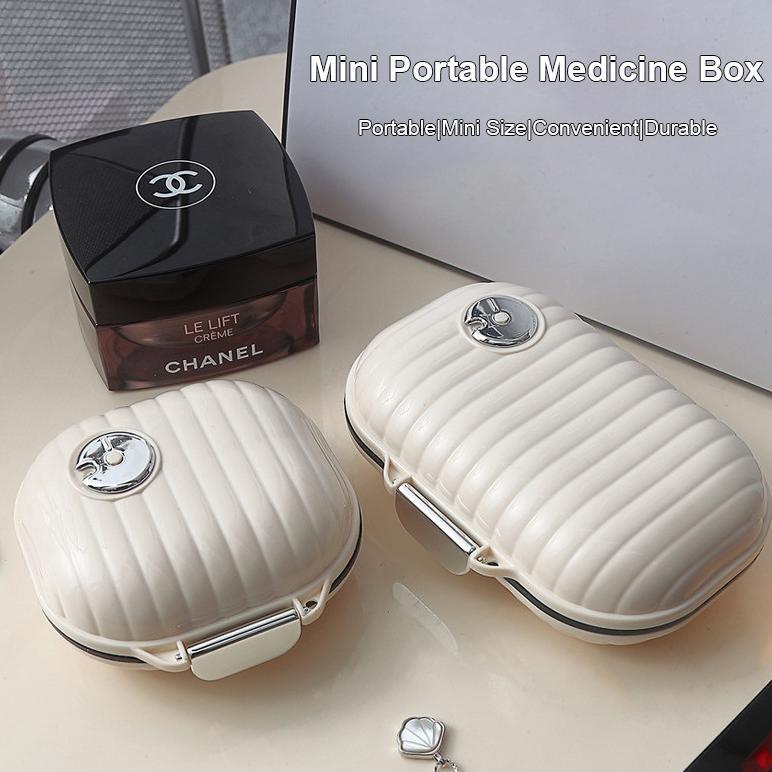 Apligod Mini Portable Medicine Box Travel Pill Subpackage Box Sealed Pill Box COD