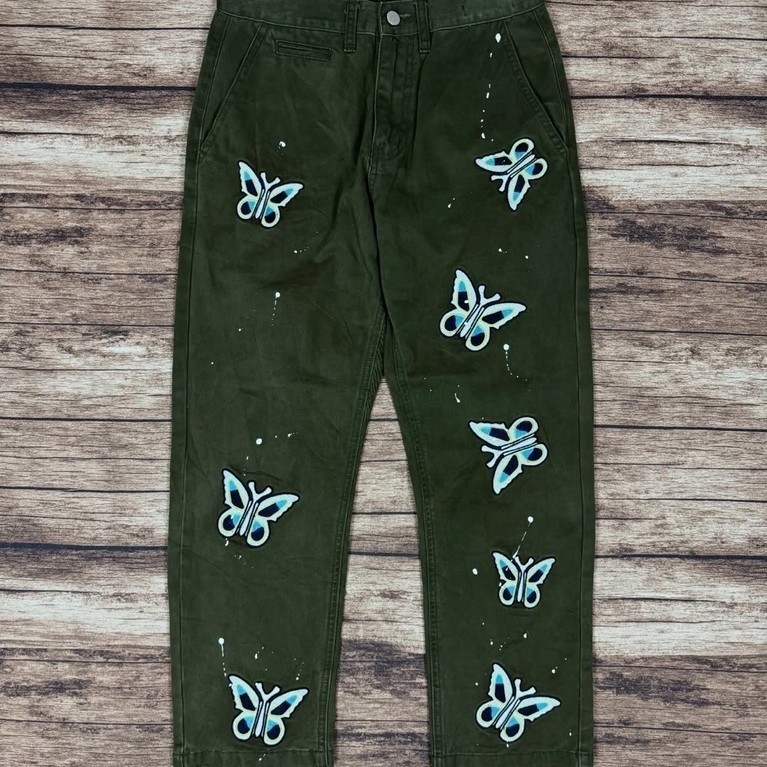 crawling death butterfly emboidered long pants #NVLP20
