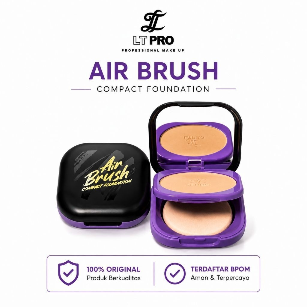 LT PRO Air Brush Compact Foundation | Bedak Foundation Flawless BPOM Ori