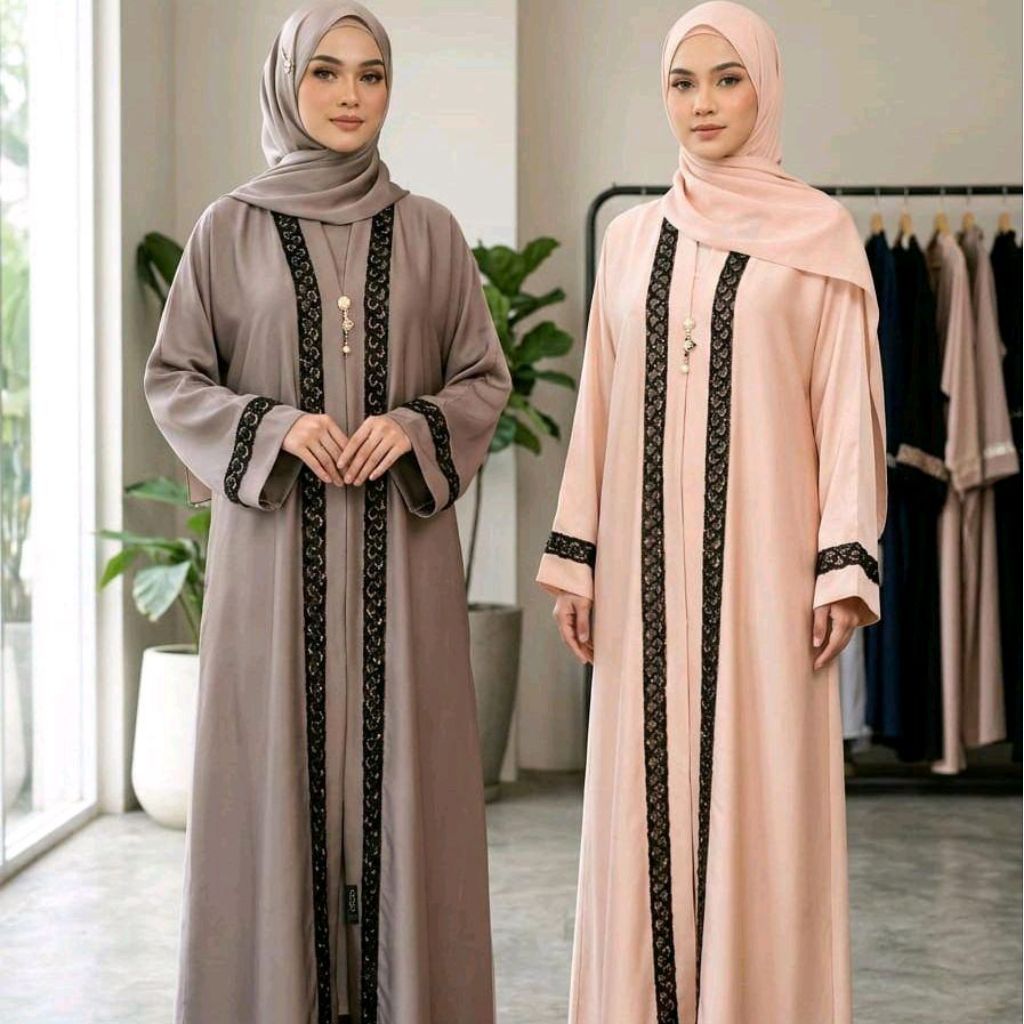 abaya semi outer set pasmina
