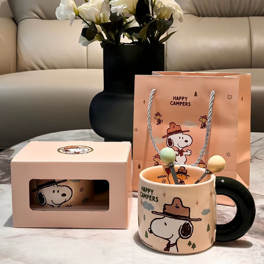 GELAS SNOOPY / GELAS SNOOPY / CANGKIR LUCU SNOOPY / MUG SNOOPY KARAKTER  / MUG LUCU IMPORT