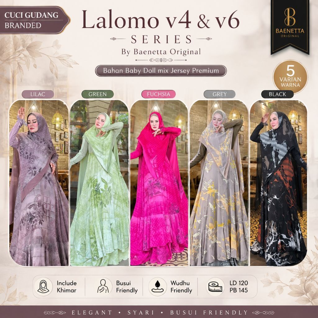 GAMIS SYAR'I LALOMO 6&5 BY BAENETTA (original) SALE
