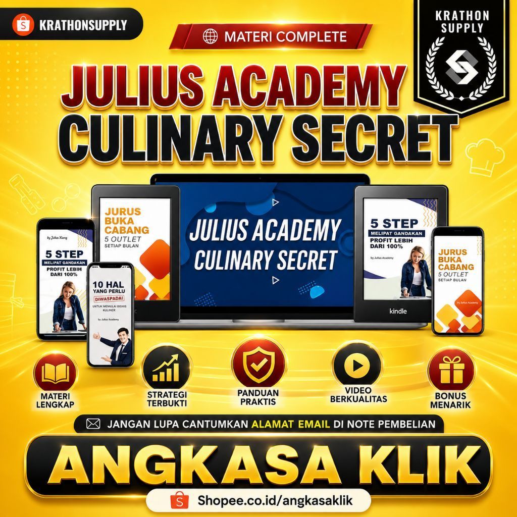 JULIUS ACADEMY CULINARY SECRET - Bisnis Kuliner Profit Puluhan Juta Terlengkap