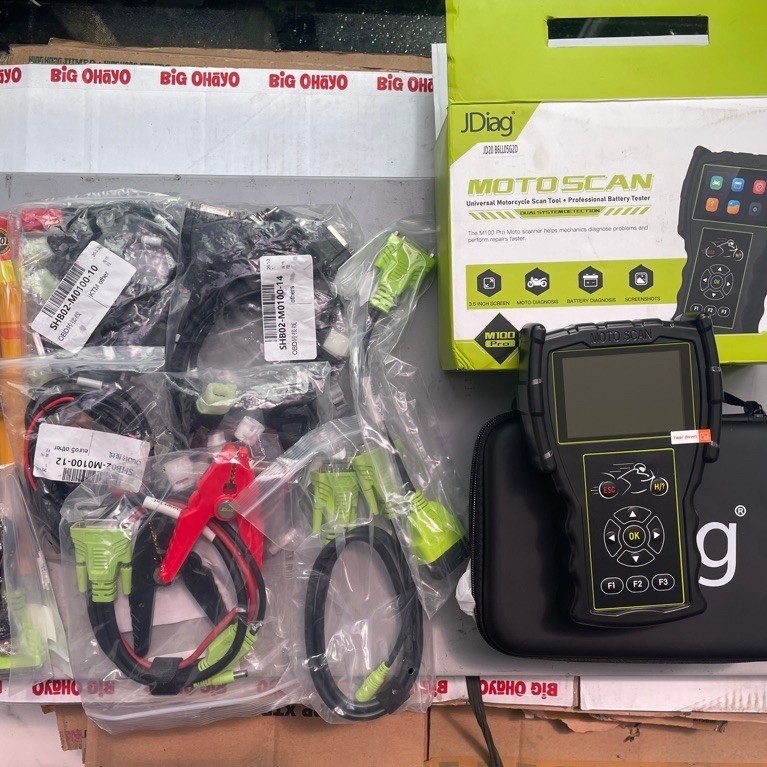 [CUCI GUDANG] JDiag M100 Pro Moto Scanner - Alat Diagnostik Motor Universal & Tester Aki Professiona