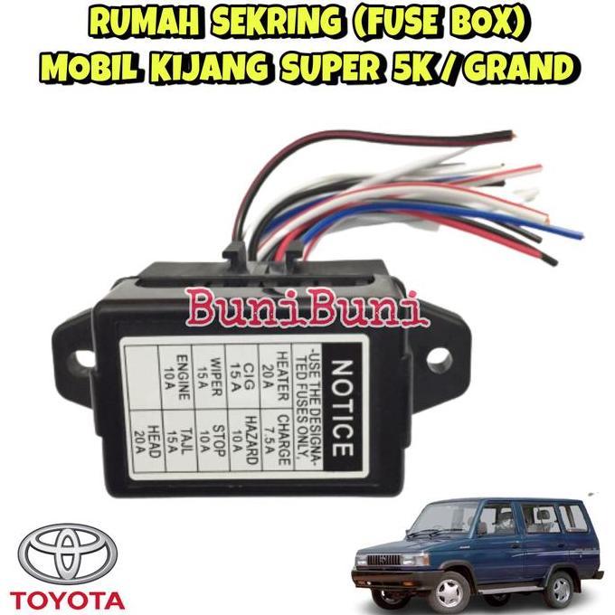 Promo Fuse Box / Rumah Sekring Sikring Mobil Kijang Super 5K / Rover / Grand Komplit Sekring Cod