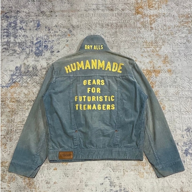HUMAN MADE CORDUROY WORK JACKET - BLUE