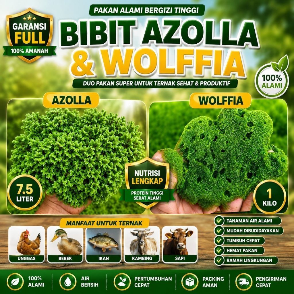 [PROMO] Paket Bibit Azolla & Wolffia Arizha / bibit Azolla / bibit Wolfia/ azolla & wolfia pakan Alt