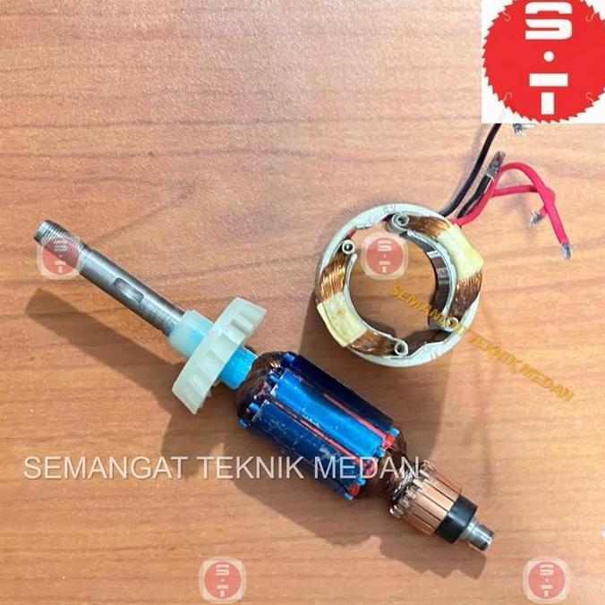 NEW SPAREPART ARMATURE ANGKER STATOR SPUL GULUNGAN SET RDG3.2 MINI DIE GRINDER GRENDA TANGAN BOTOL M