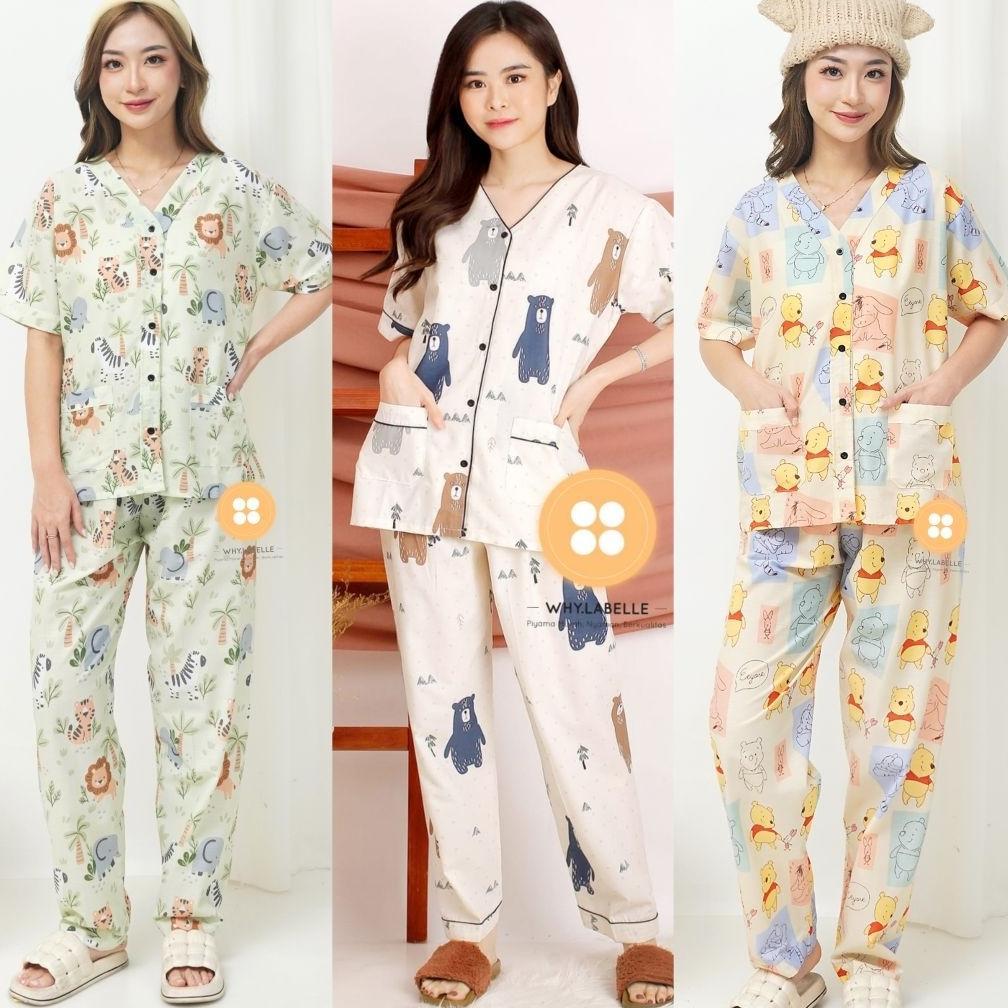 New Why.Labelle Setelan Baju Tidur Piyama Katun Jepang Dan Katun Premium