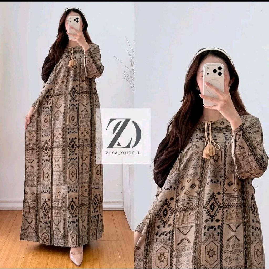 Gamis LOVIKA dress daster kekinian Anjani rayon viscose premium busui COD
