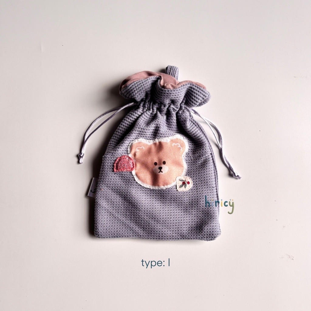 Custom Make up Pouch | Custom gambar & warna kain