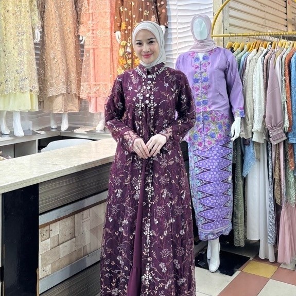 Nada Dress Inner Outer//Gamis wanita kondangan//Dress wanita bordir//outer lepas pasang