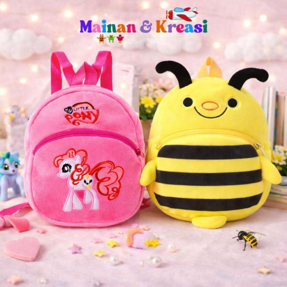 Termurah Mk501 Tas Ransel Anak Karakter Tas Mini Kartun Tas Backpack Sekolah Anak Tk Kain Bludru Lem