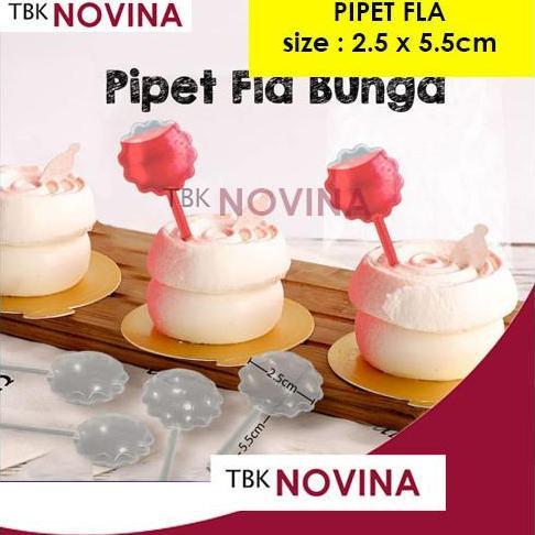 [50Pcs] PIPET FLA / PIPET PLASTIK / Dekorasi Kue