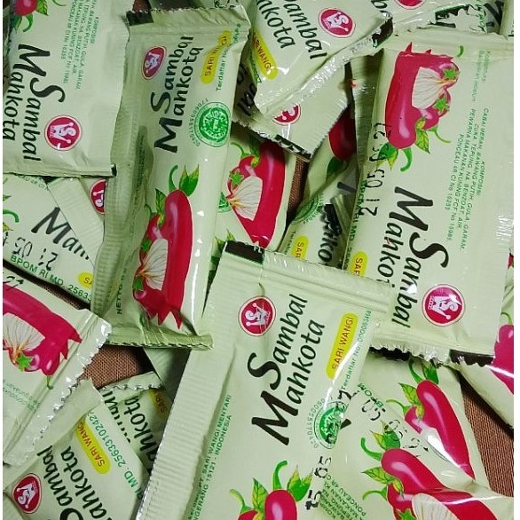isi 50 pcs Saus Sambal Mahkota persachet 8gr