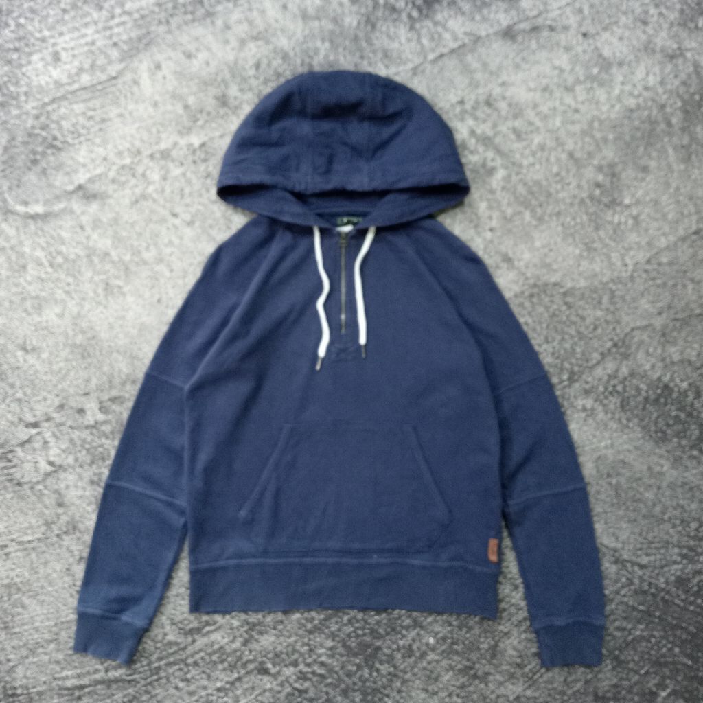Jaket hoodie halfzip pria ROOTS CANADA basic polos casual murah size m