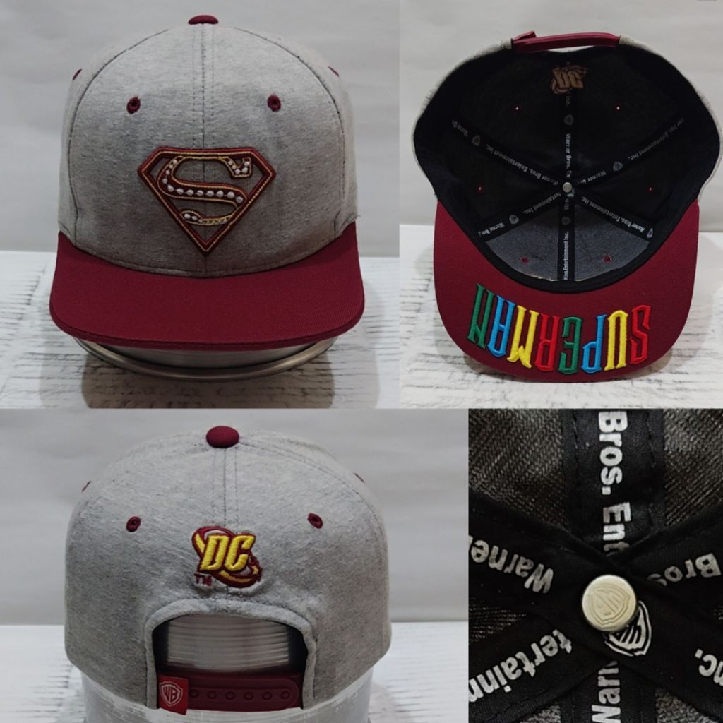 Topi Superman Snapback Visor Pendek Official WB Authentic Ori 2nd