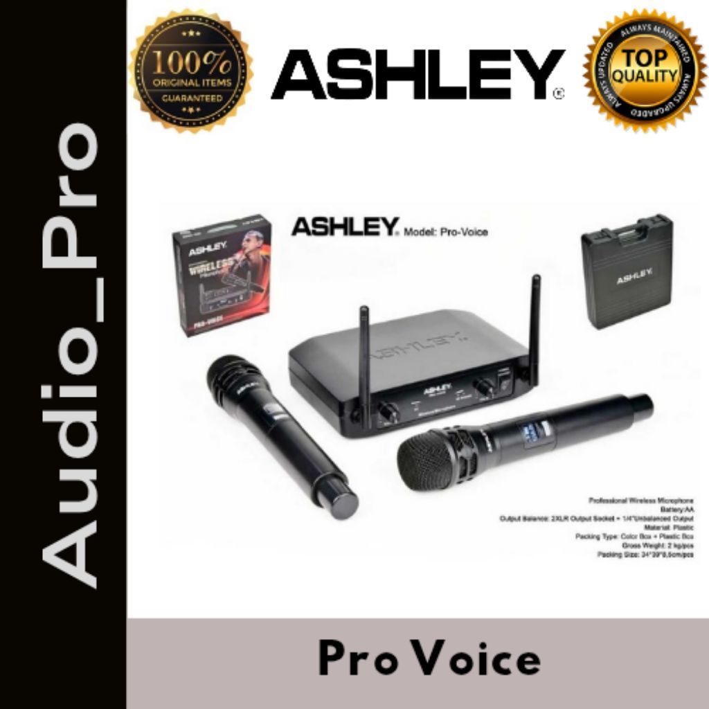 Mic Wireless Ashley Pro Voice Mic Wireless Ashley Pro Voice Original