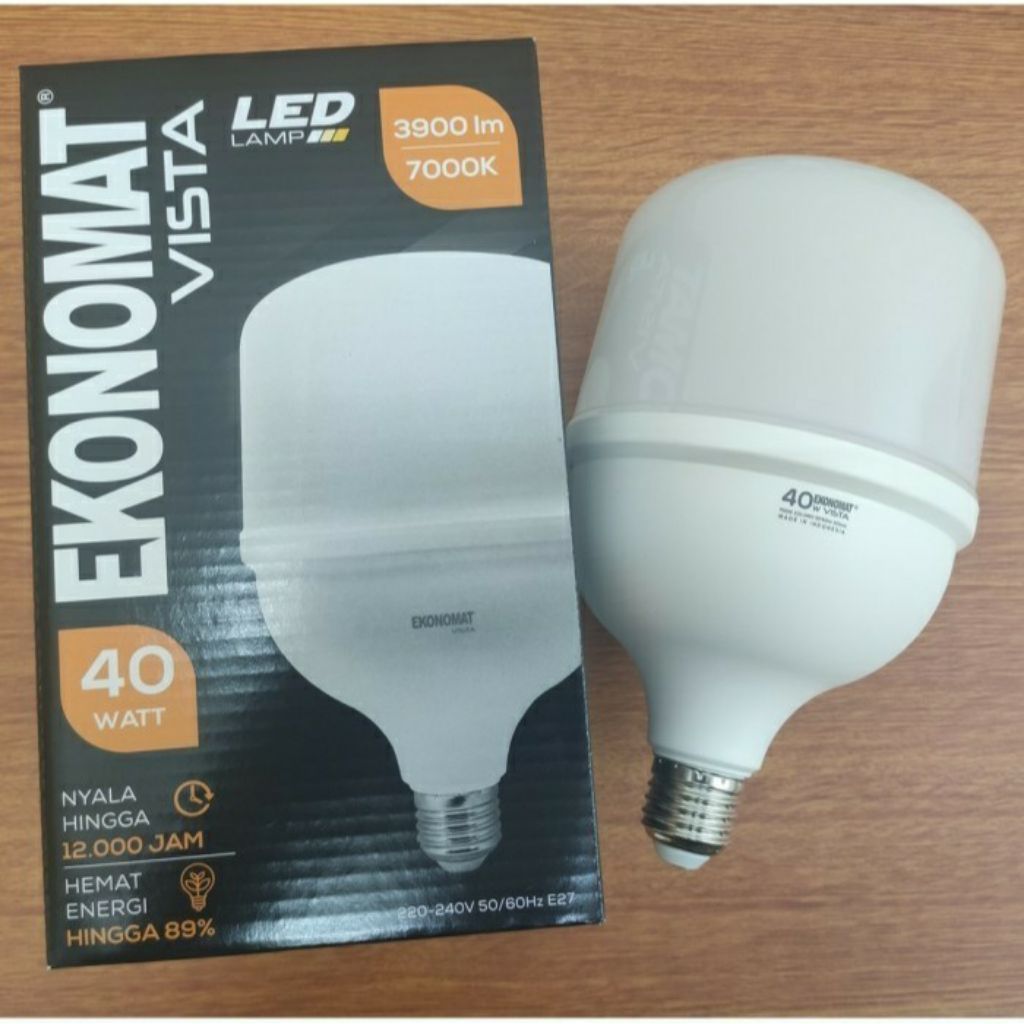 #MAU# Lampu Ekonomat Vista 40 watt Kapsul Bohlam Dop Led 40W 7000K Putih Murah Garansi Resmi Origina