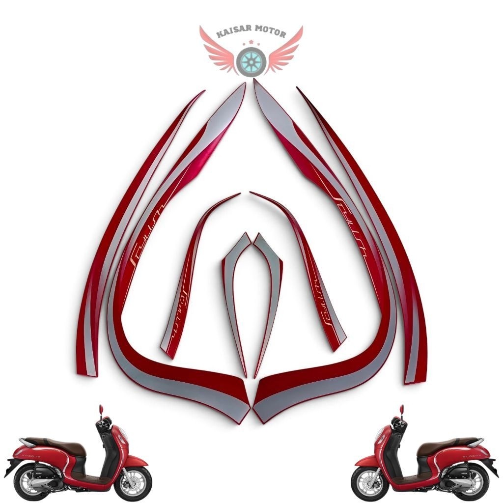Striping Scoopy Stylish Keyless 2022 Kwalitas Original