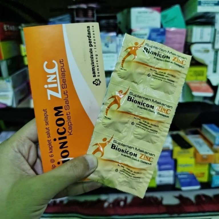 Bionicom ZinC Suplemen kesehatan Kaplet ( Untuk memelihara daya tahan tubuh dan membantu memulihkan 