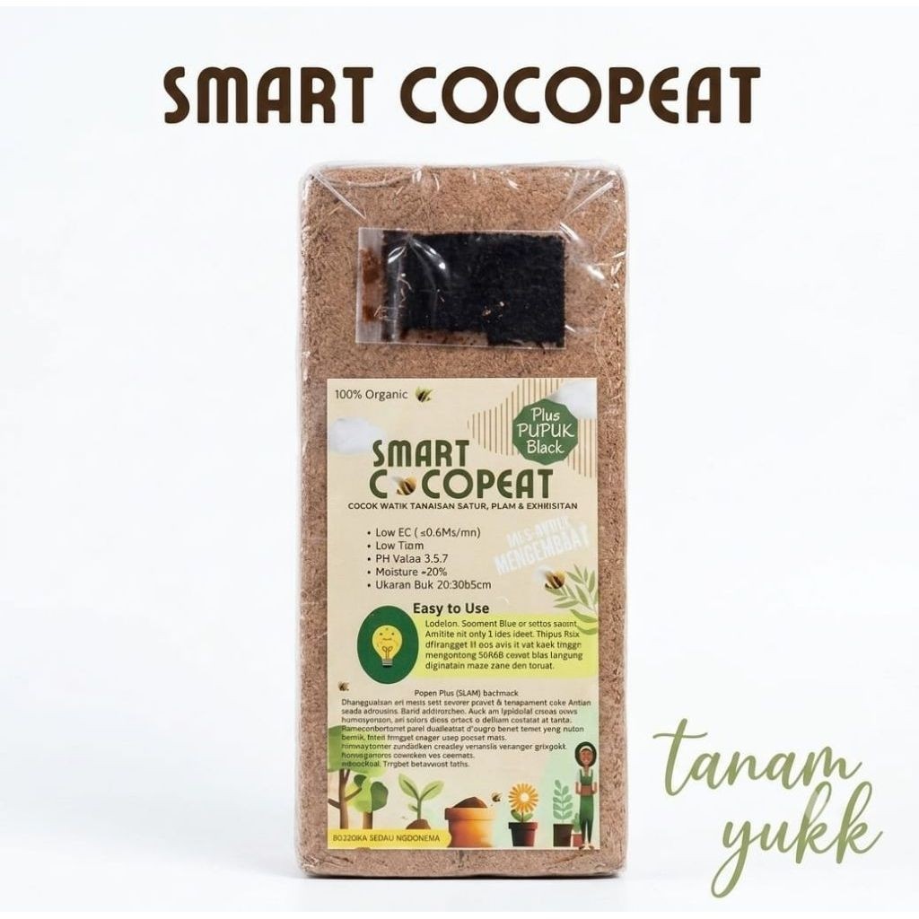 Smart Cocopeat Media Tanam include Pupuk Black Magic