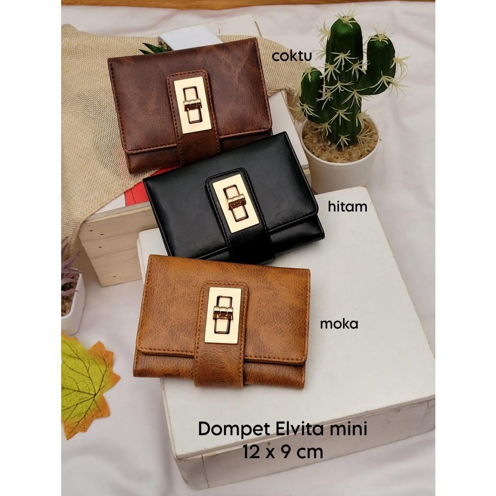 hemat dompet mini lipat elvita  polos