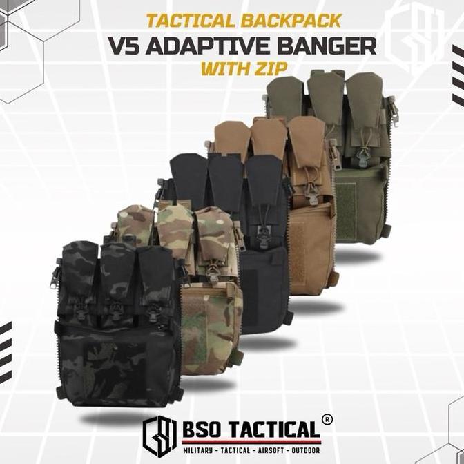 Tas Belakang FCPC Style V5 Back Back Panel Adaptation Banger Pouch Backpack ZIP