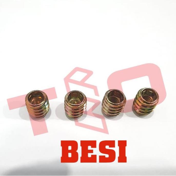NEEW Mur Nanas M6x13 OE BESI - M6 x 13 Kunci L - Tanam Insert - Tanpa Bibir
