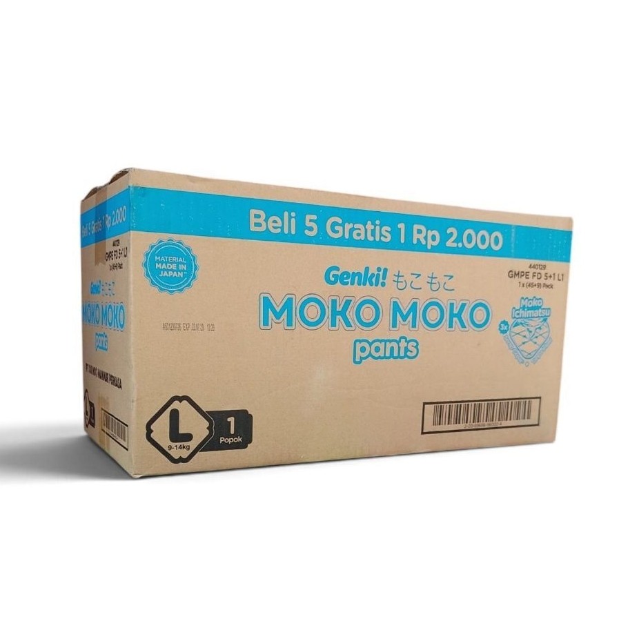 Moko Moko pants renceng isi 1 1karton ada 9renceng