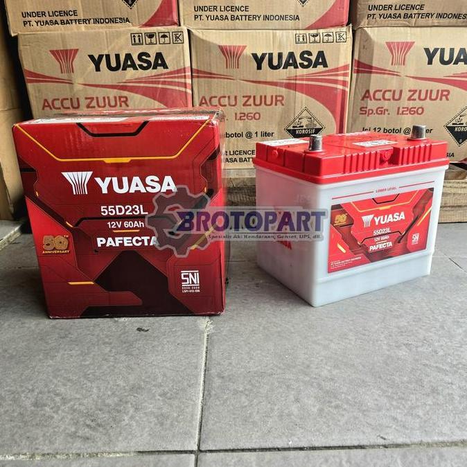 AKI MOBIL YUASA 55D23L PAFECTA/BASAH 12V 60Ah