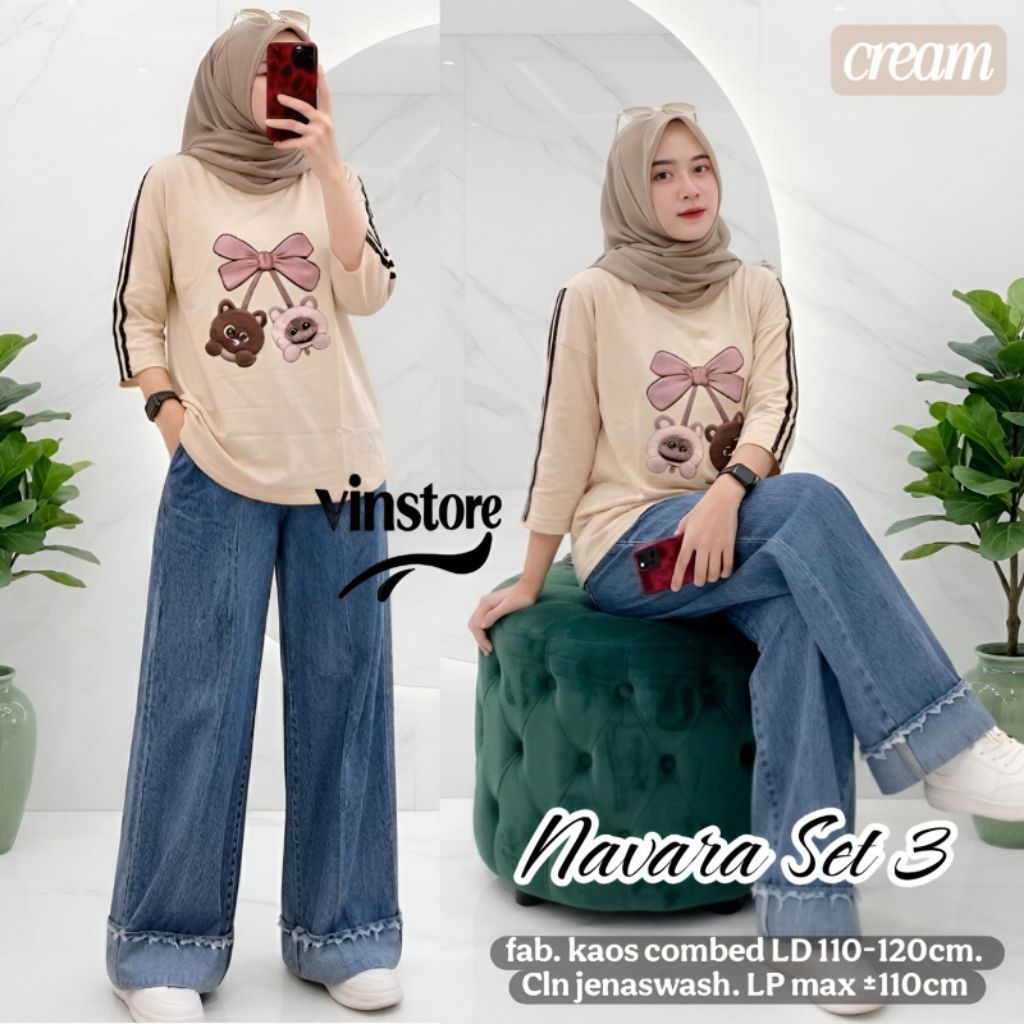 Navara , Hana Setelan Wanita (Atasan&Celana) by Vinstore