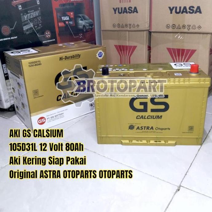 Aki Mobil Pajero Sport Dakar Accu GS ASTRA CALSIUM 105D31L 80Ah