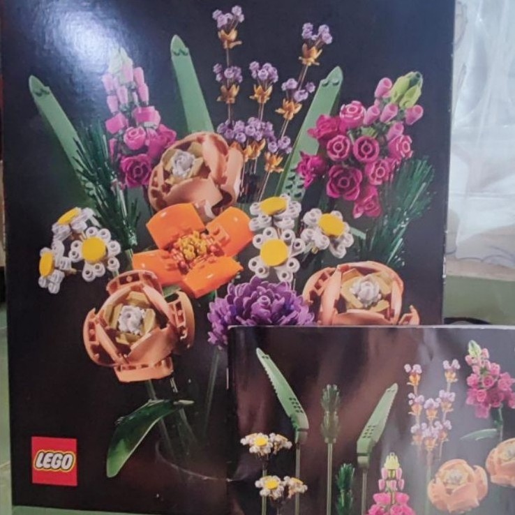 Preloved Lego Botanical Flower Bouqet 10280-Box&Manual Lengkap (Half Built) As Is/Not Full Part