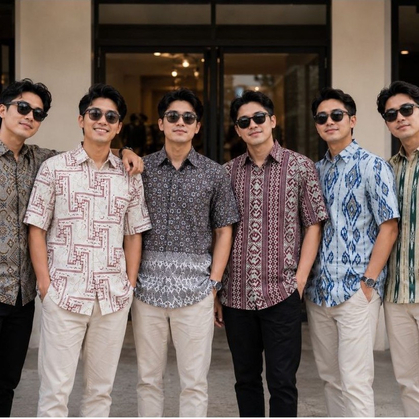 Baju Batik Pria Lengan Pendek / Azriel Batik Premium / Kemeja batik pria lengan pendek