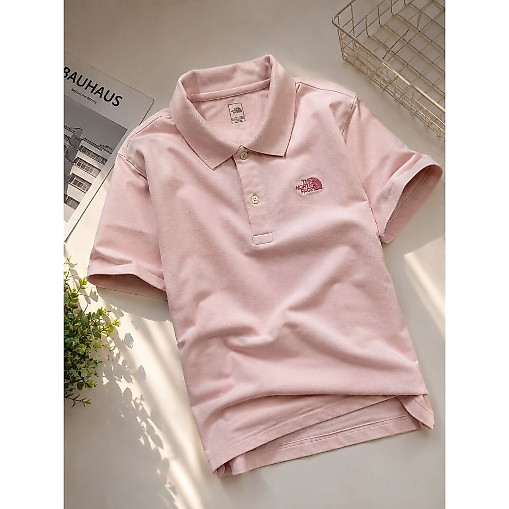Polo Shirt The North Face Pink Original Second | Kaos Kerah Pria Premium