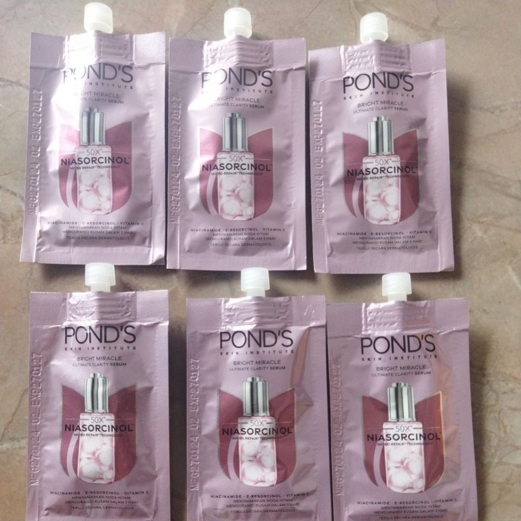 Pond's bright miracle serum niasorcinol, serum Pond's 7,5gr, Pond's serum saset