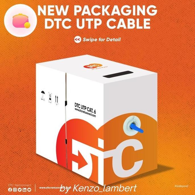 kabel data utp cat 6 DTC netconnect / Kabel UTP DTC CAT 6 305M Warna Biru