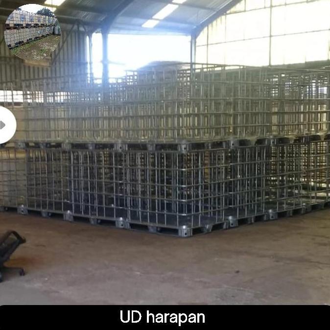 keranjang besi ibc kerangkeng kempu bulk/pallet mesh/palet mesh