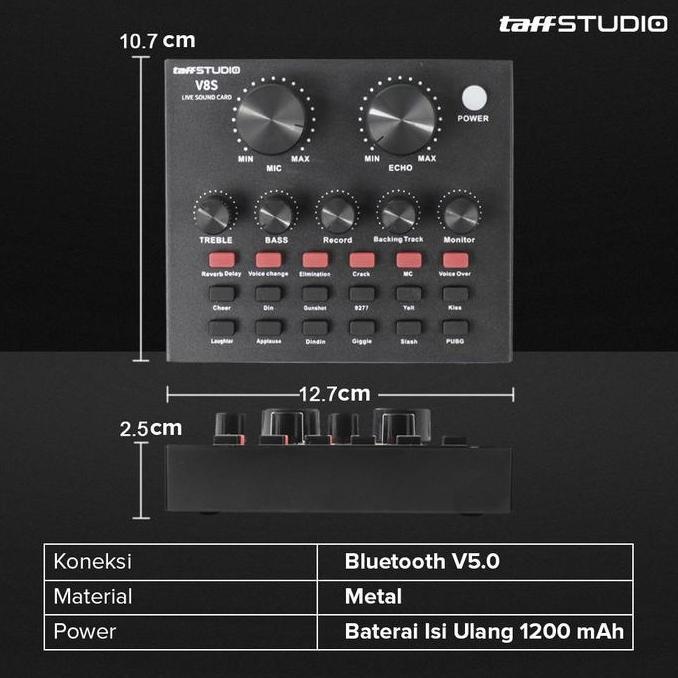 Rexcom- Taffstudio - Z - Audio Usb External Soundcard V8 V8S V8 Pro Broadcast Microphone Headset - V