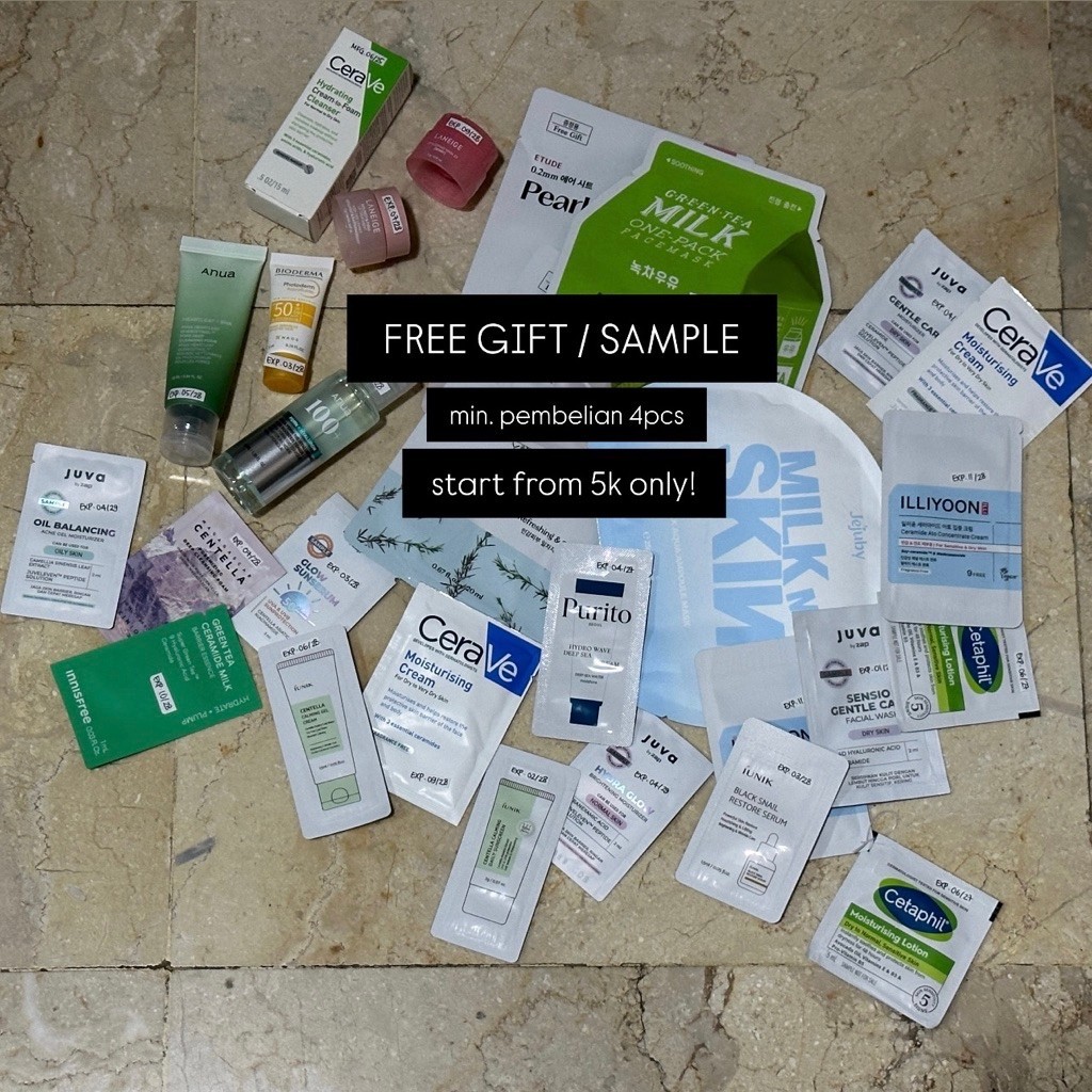 READY SAMPLE / FREE GIFT SALE Skincare Korea 100% Original - Anua | Cerave | Bioderma | Etude | Puri