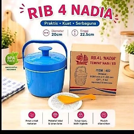 Rice Bucket Mini 4 Liter Air Termos Nasi / Termos Es / Termos Serbaguna / Termos mini Nadia