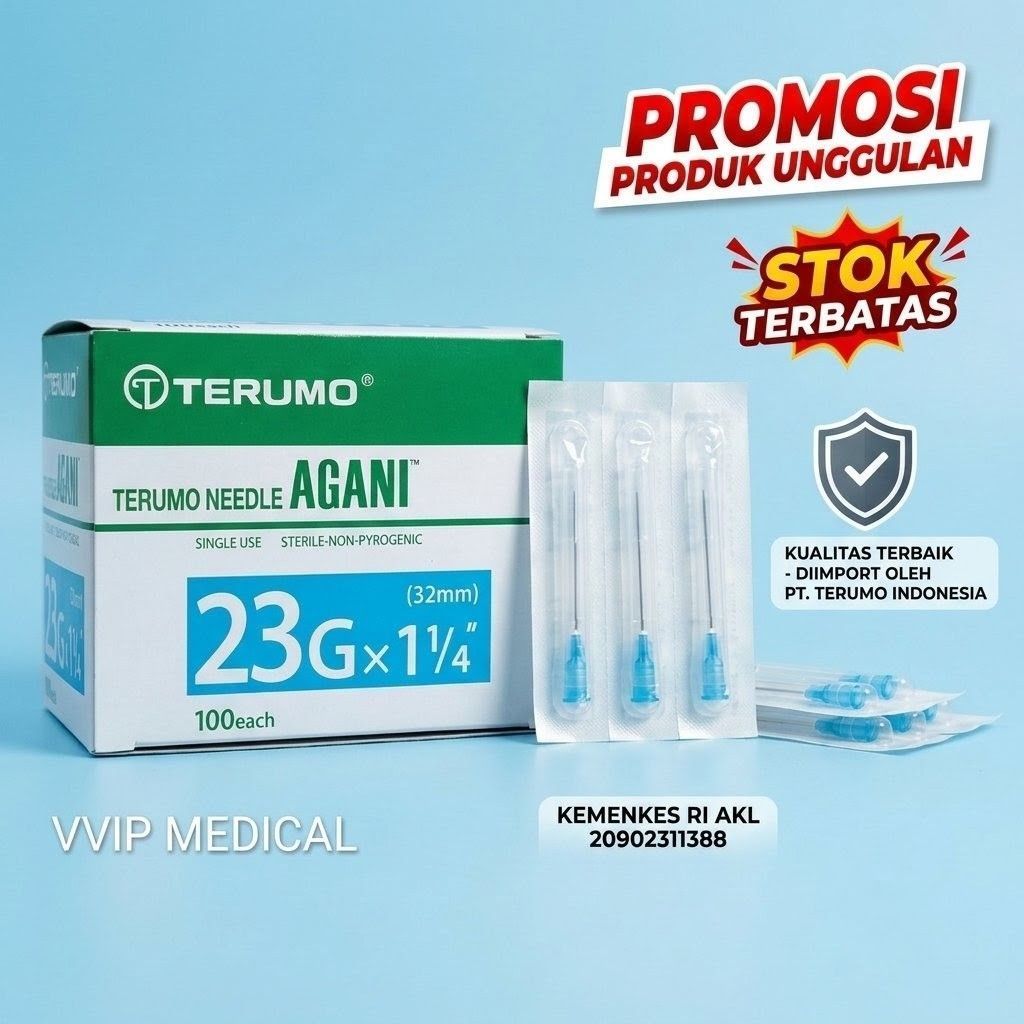 Needle Terumo 23 G Agani/ Terumo Needle 23 Agani / Jarum Terumo 23G