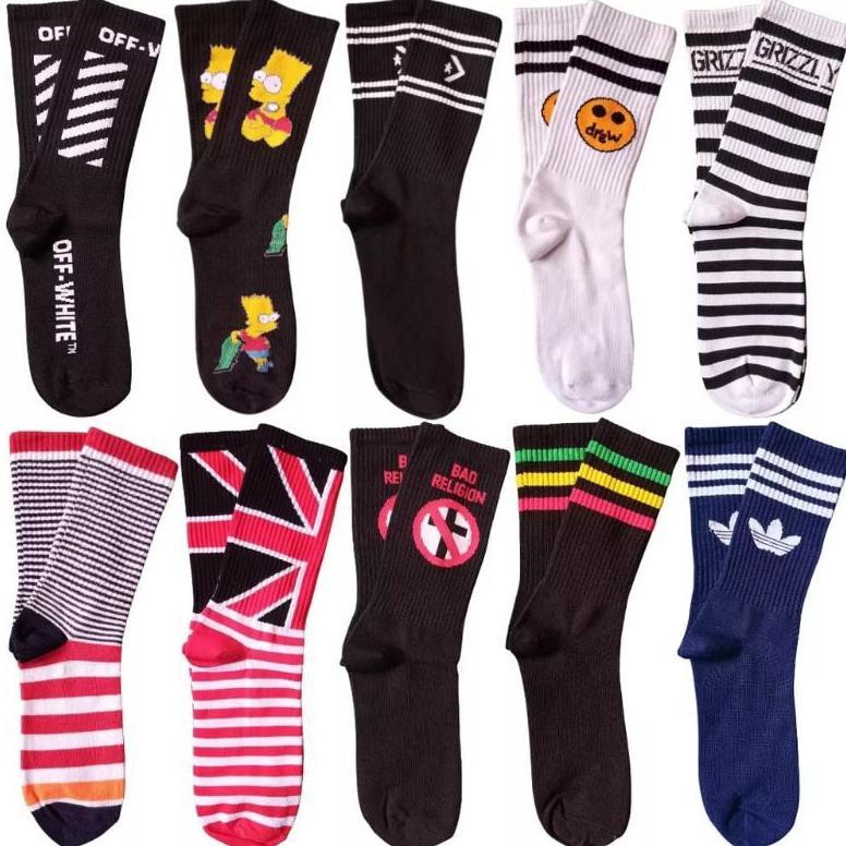 super deal [big sale] kaos kaki motif skate oldschool - cespedia official
