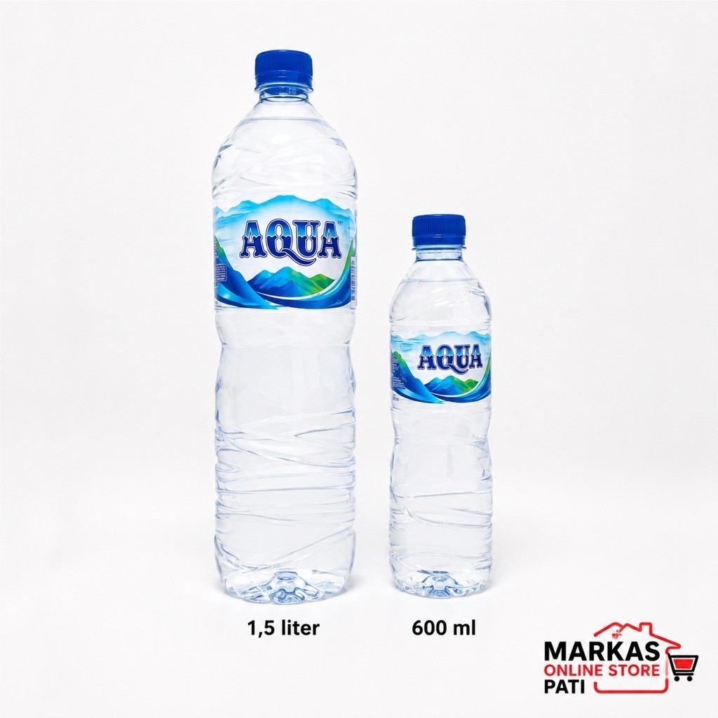 Botol Aqua Bekas Bersih 600ml dan 1500ml
