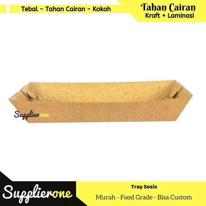 Bekalkamu- Paper Tray Sosis Isi 75 Dus Sosis / Dus Hotdog / Paper Tray Sosis Bakar