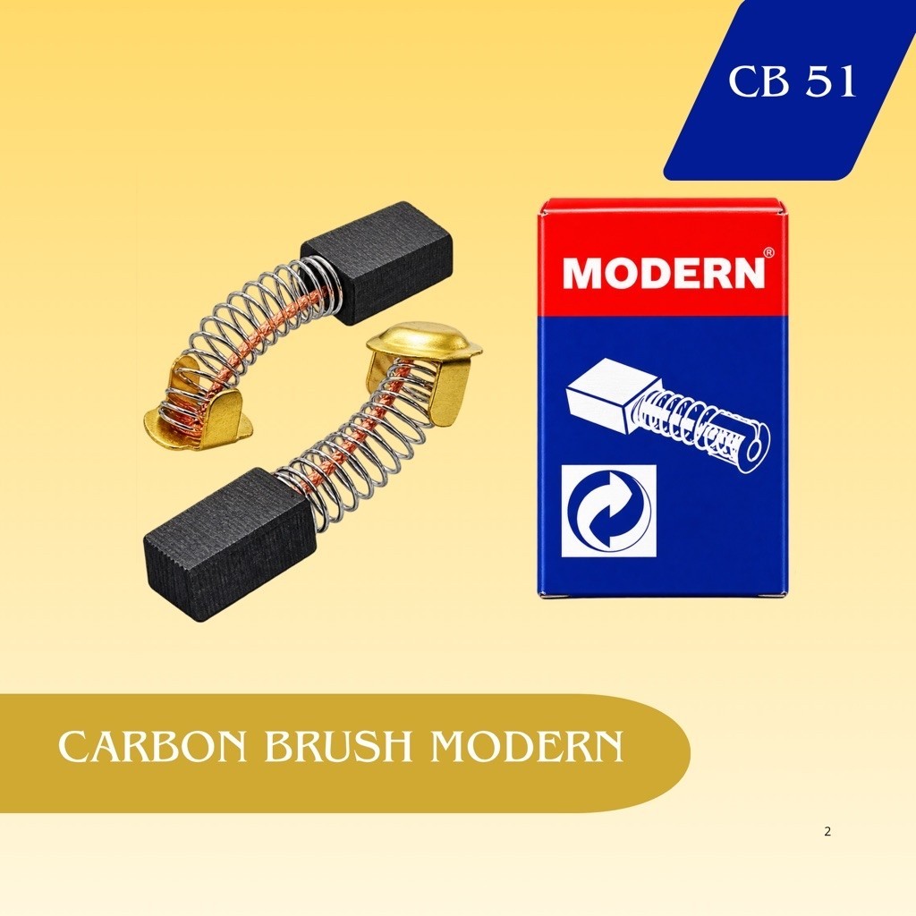 Carbon Brush Kul Spul Arang Modern CB 51 | Spul Mesin Planner Trimmer Profil