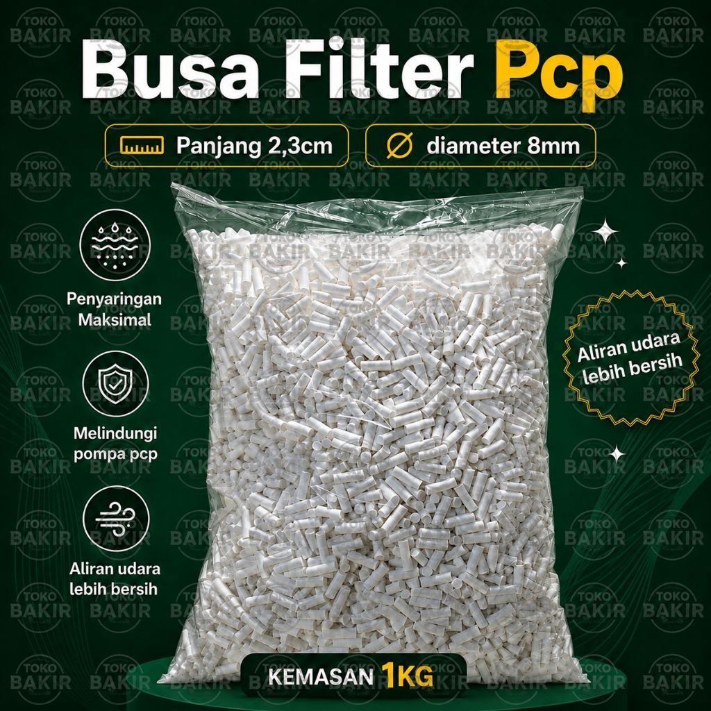 Busa Filter Pompa Pcp Kemasan 1kg Panjang 2,3cm